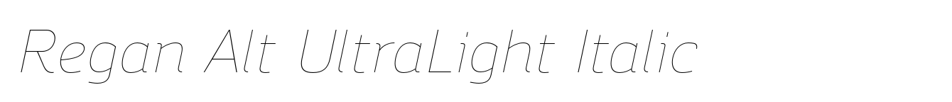 Regan Alt UltraLight Italic